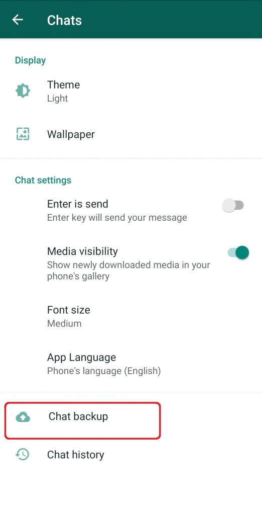 النسخ الاحتياطي لمحادثات WhatsApp