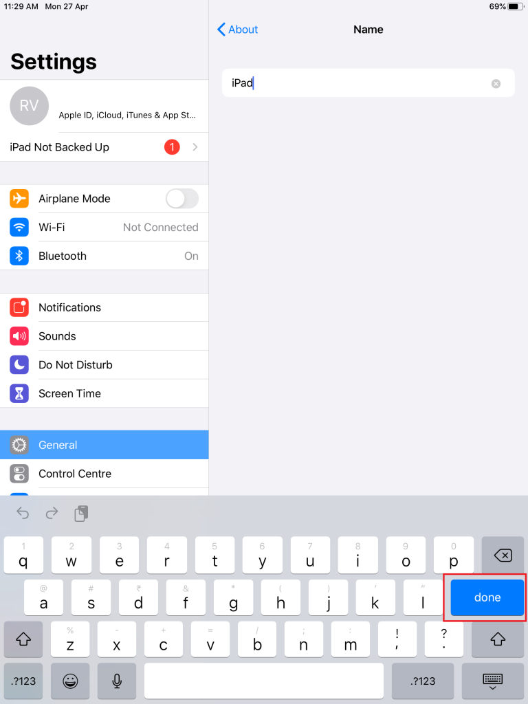 تغيير اسم Airdrop على iPhone و iPad