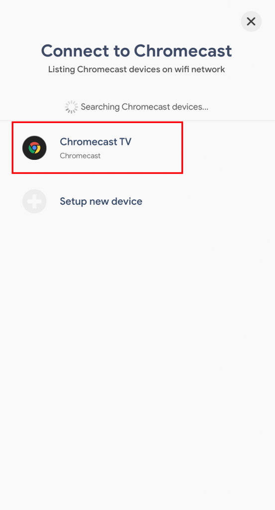 غاسل لتطبيق Chromecast
