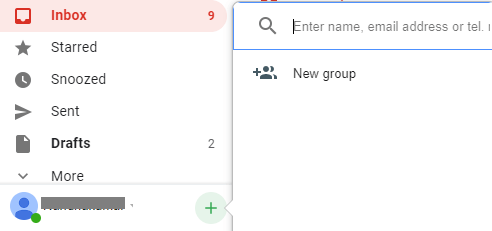Google Hangouts في Gmail