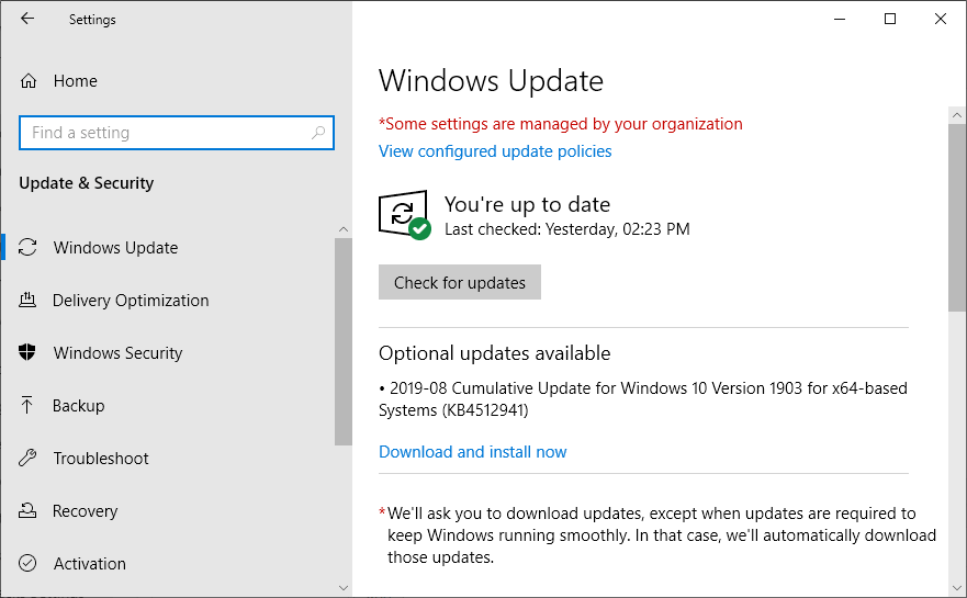تم تشغيل تحديث برامج التشغيل Windows 10 استخدام Windows تحديث
