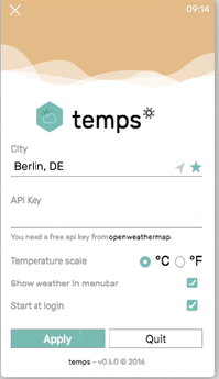 التطبيق Temps Weather 