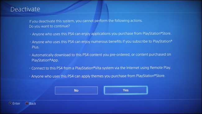 قبول إلغاء التنشيط: كيفية إعادة تعيين PS4 