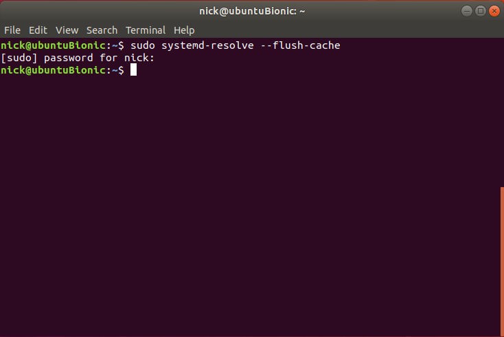 Flush DNS Cache على Linux