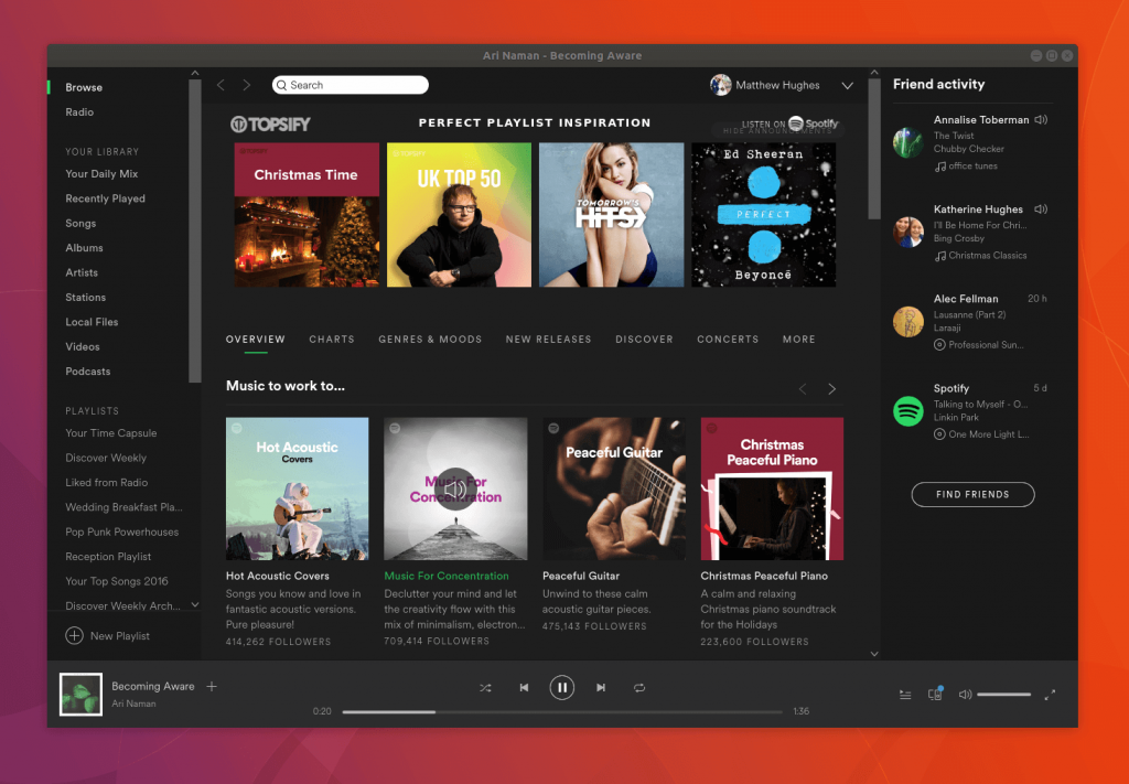 Spotify على Linux - أفضل مشغل موسيقى لـ Ubuntu