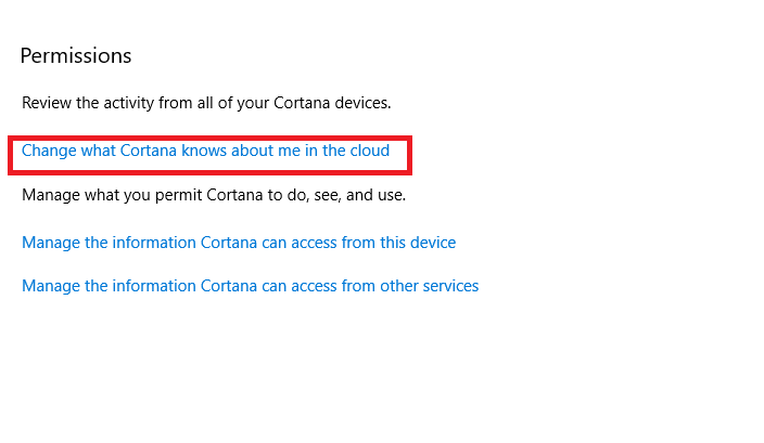 منع Cortana من حفظ محفوظات البحث