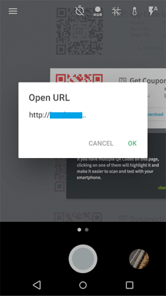 اختر فتح عنوان URL - كيفية مسح رموز QR على Android