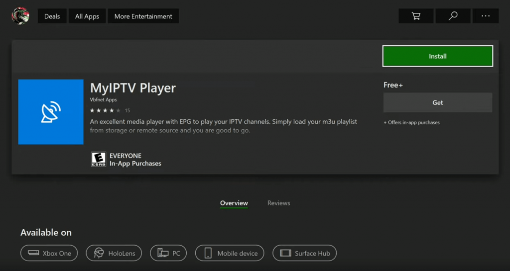 MyIPTV Player على Xbox One