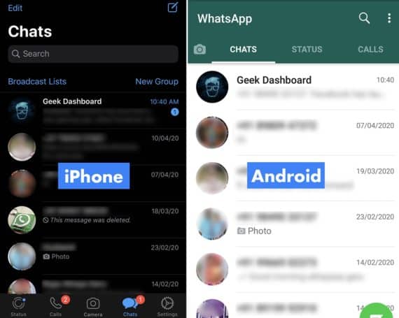 تم نقل محادثات WhatsApp من iPhone إلى Android