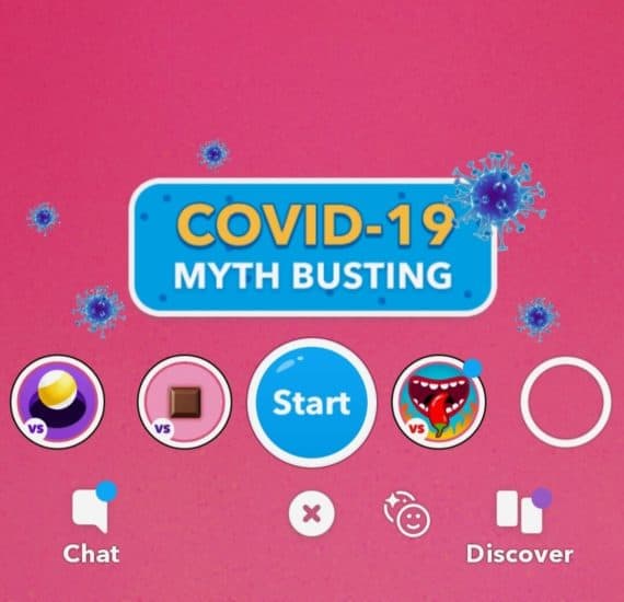 لعبة Snapchat COVID-19 Myth Busting