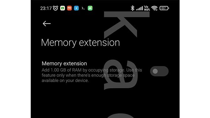 قد تقوم Xiaomi بتطبيق نظام ذاكرة الوصول العشوائي الافتراضية في MIUI 2