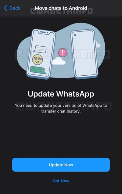 سيسمح لك WhatsApp بنقل الرسائل بين iPhone و Android