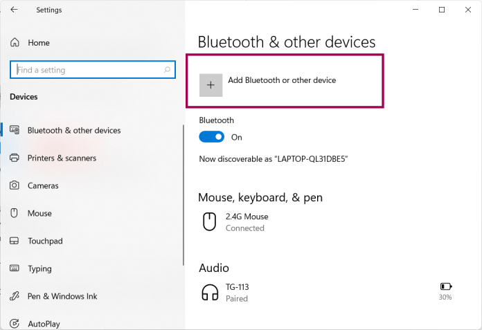 قم بإقران جهاز Bluetooth في Windows 11