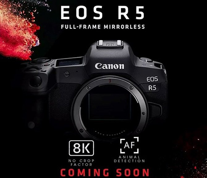 سيتم الإعلان عن كاميرا Canon EOS R5 التي تدعم دقة 8K يوم الخميس التاسع 3