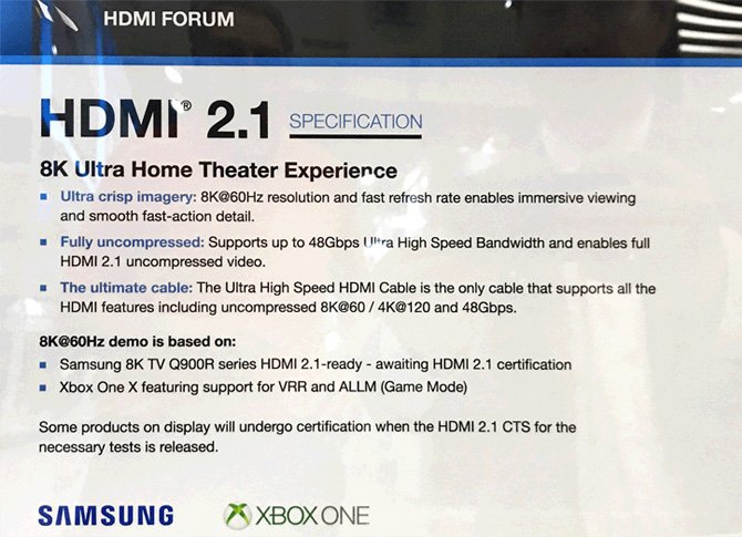 سوف يدعم HDMI 2.1 [email protected] و 48 جيجابت في الثانية من نقل البيانات 2