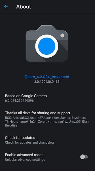 سيوفر تطبيق Google Camera 6.2 mod دعمًا جديدًا لـ smartphones سامسونج Galaxy 2