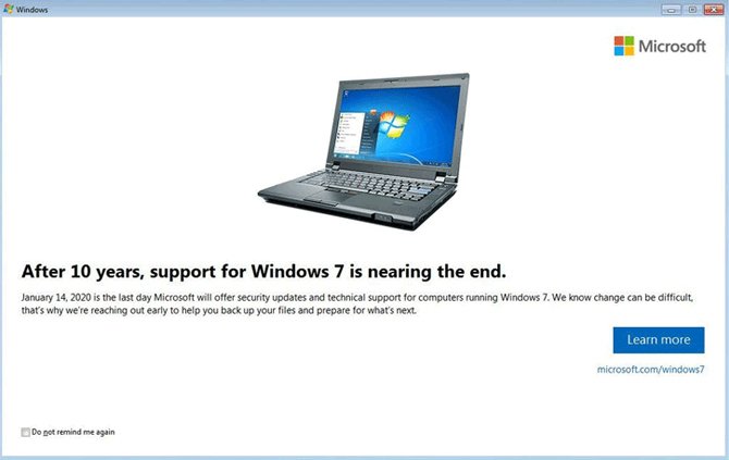 تبدأ Microsoft بإخطار المستخدمين بانتهاء دعمهم لـ Windows 7 2