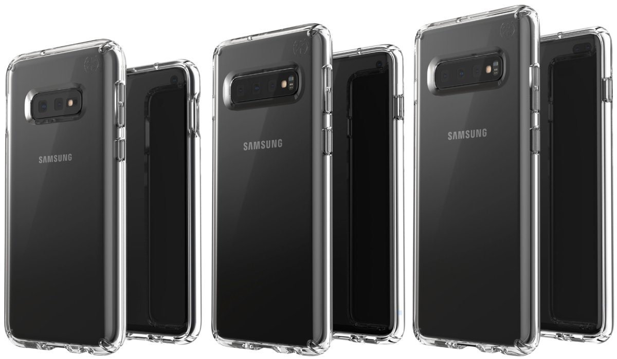 يظهر تسرب جديد الثلاثة Galaxy S10 في أغطية واقية عالية الدقة 2