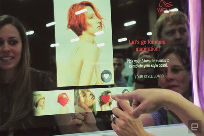 تستخدم CareOS Smart Mirror الواقع المعزز لتتيح لك "اختبار" أنماط الشعر المختلفة 2