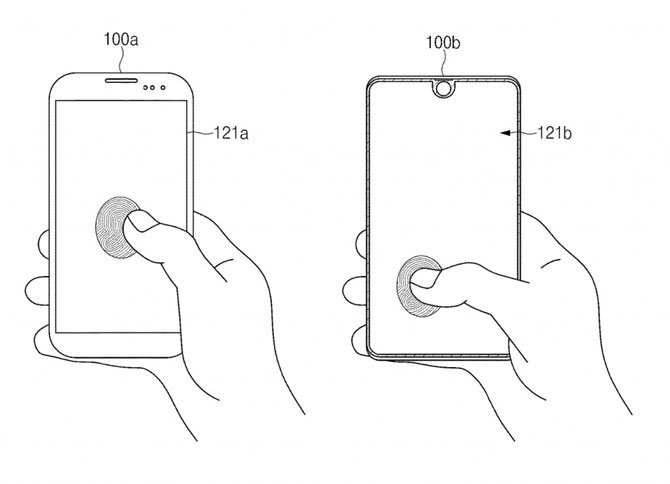 تريد شركة Samsung أن تجعل شاشة الهاتف الذكي بالكامل تتعرف على بصمات الأصابع ، حسب براءة الاختراع 2
