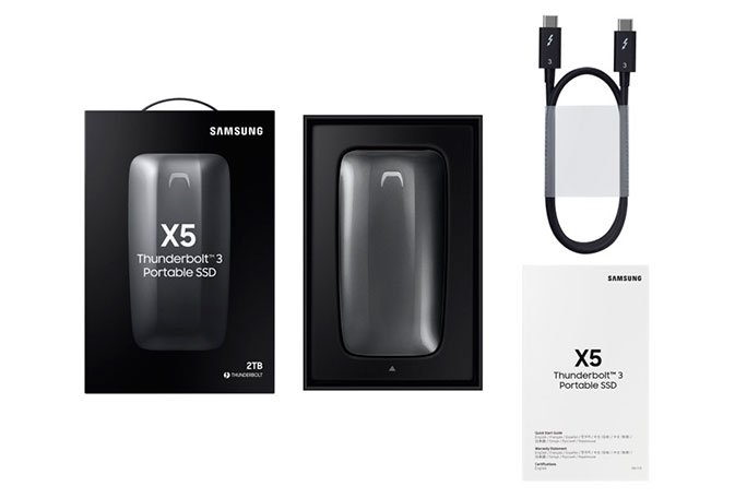 يوفر محرك SSD المحمول Samsung X5 معيار NVMe و Thunderbolt 3 5