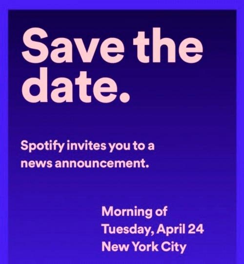 ينظم Spotify حدثًا ليوم 24 أبريل بدعوة غامضة 2