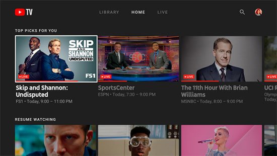 خدمة الاشتراك YouTube يفوز التلفزيون بتطبيق Apple TV و Roku و XOne و Android TV 3