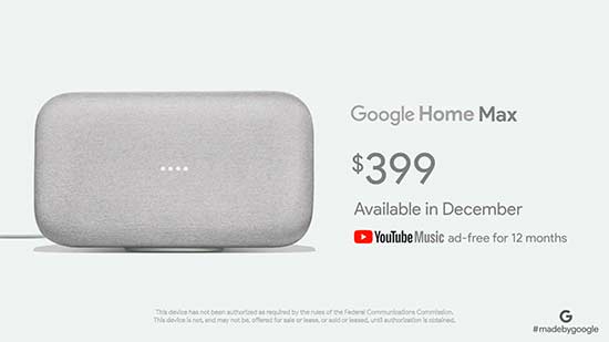 Google Home Max هو أقوى إصدار صوتي من مكبرات صوت Google 3