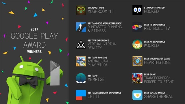 Confira os vencedores do Google Play Award - os melhores apps Android do último ano