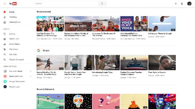 Google implementa Material Design e muda layout do YouTube; veja como testar