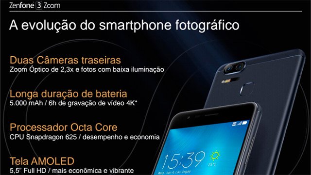 ASUS lança Zenfone 3 Zoom no Brasil com dual-camera e preços a partir de R$ 1.899