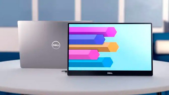 أعلنت شركة Dell عن شاشة محمولة مقاس 14 بوصة بالإضافة إلى 4 شاشات جديدة 2
