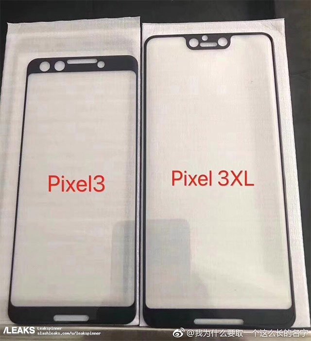 يُظهر عرض الهاتف الذكي Pixel 3 XL الشق في المقدمة 2