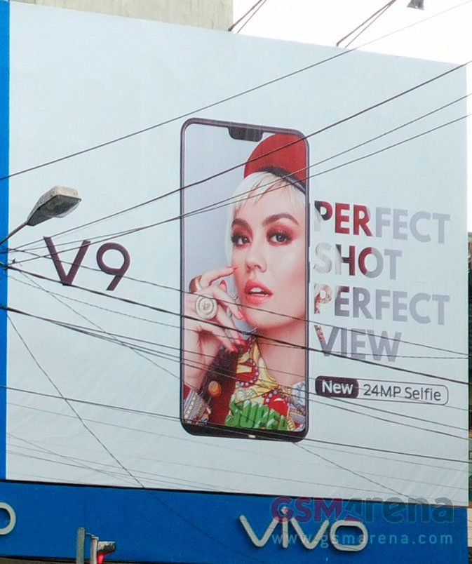 Vivo يظهر V9 على ملصق بكاميرا أمامية بدقة 24 ميجابكسل وتصميم مشابه لجهاز iPhone X. 2