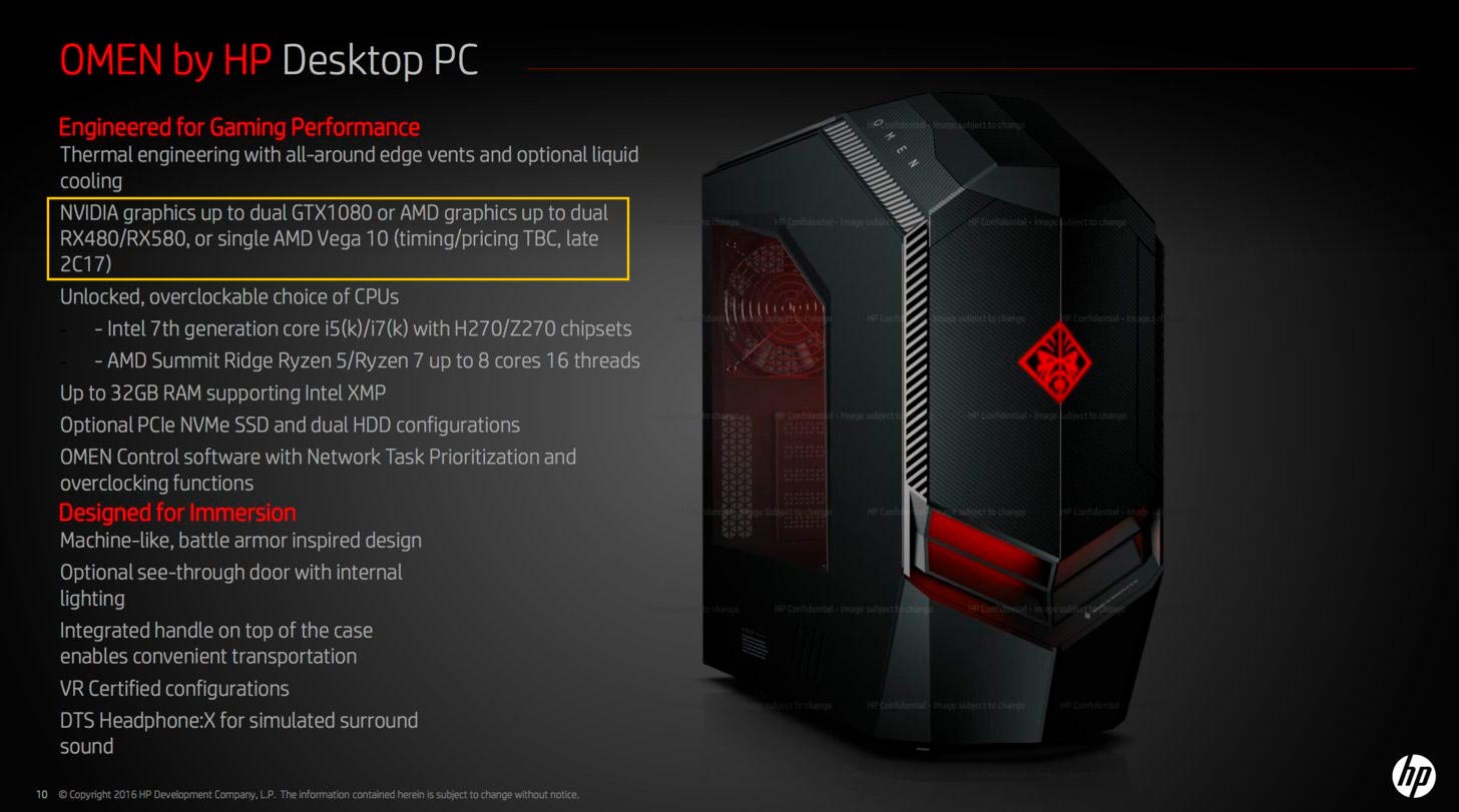 تعلن HP عن منتجات Omen الجديدة بما في ذلك PC Gamer مع AMD Vega 10 GPU 2