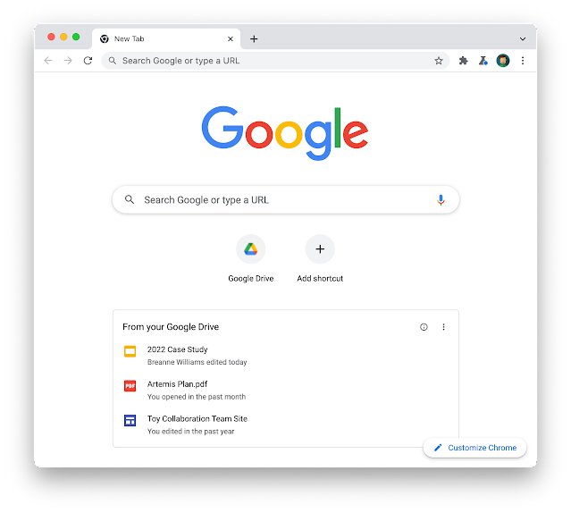 سيوفر Google Chrome الآن وصولاً سريعًا إلى الملفات الموجودة على Google Drive