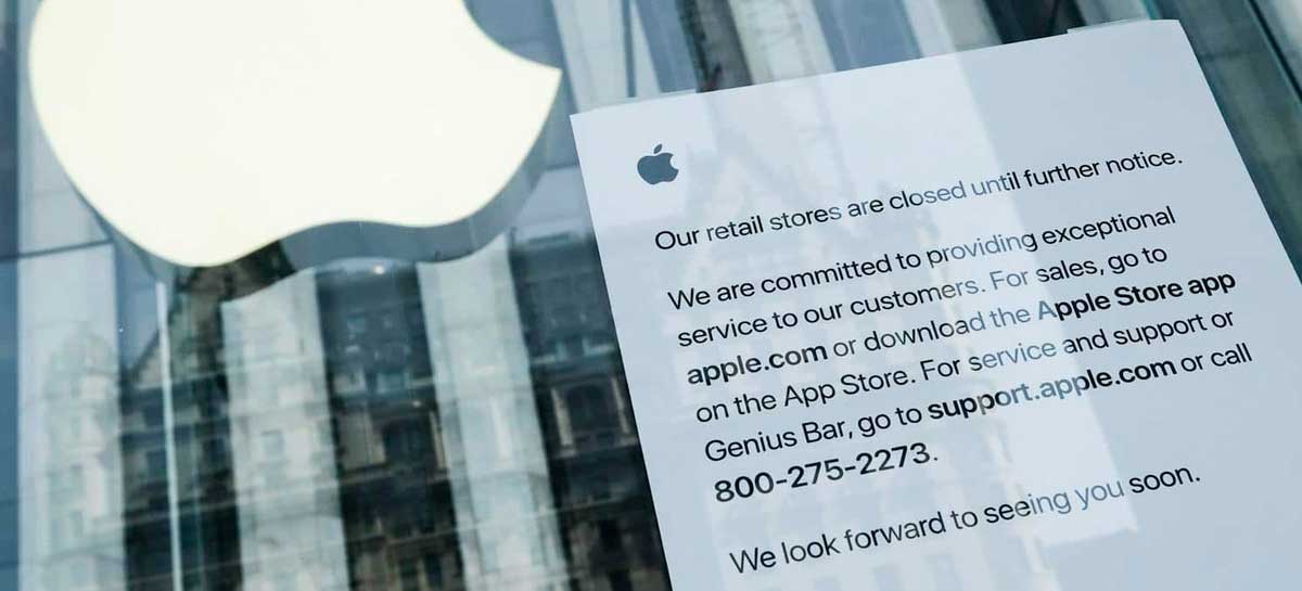 Apple está fechando novamente algumas de suas lojas nos EUA