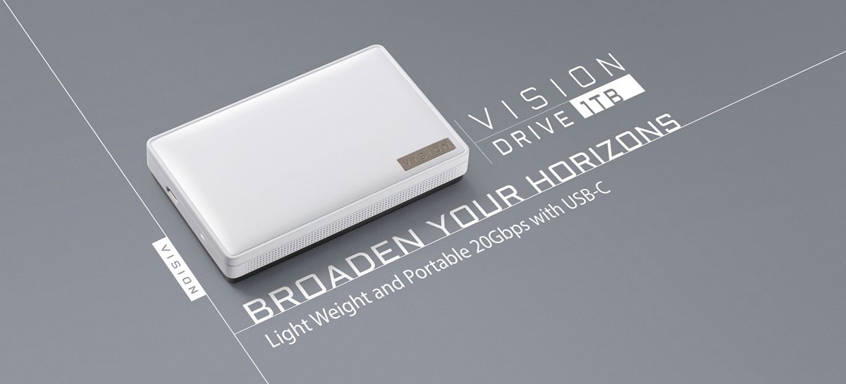 Gigabyte lança SSD externo VISION DRIVE com interface USB 3.2 e velocidade de 2000MB/s
