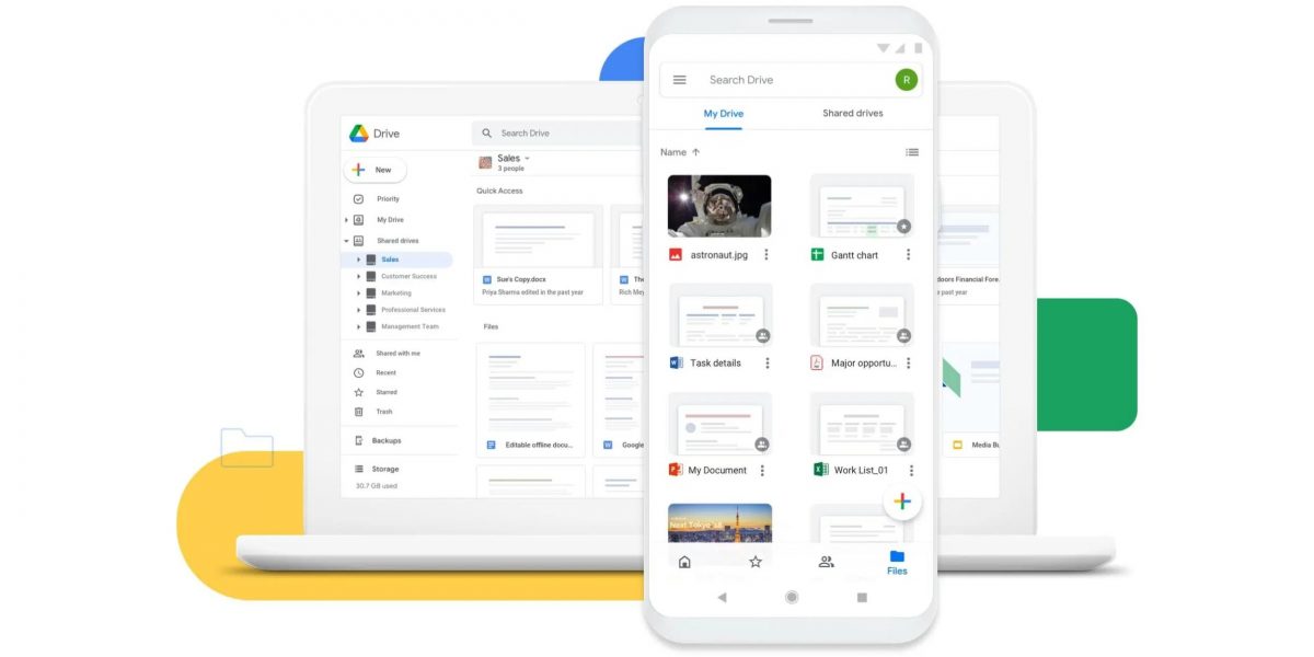 Google Drive هو أول تطبيق يتلقى الأخبار من Android 12!
