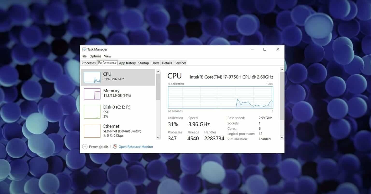 Windows  10 سرعة التحديث
