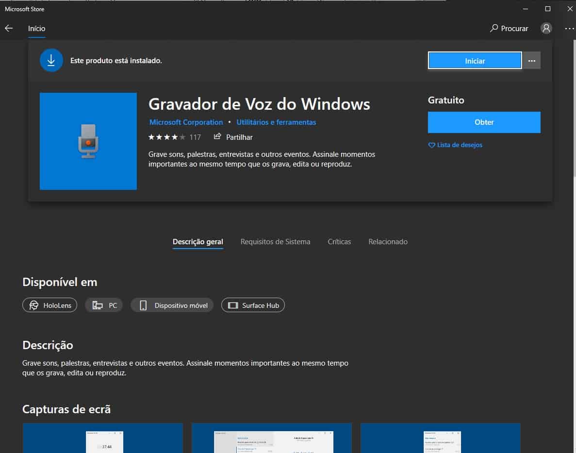 Windows 10 gravar som