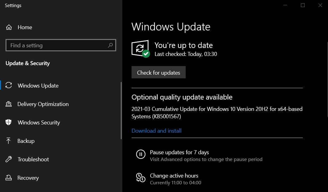 Windows  10 KB5004237