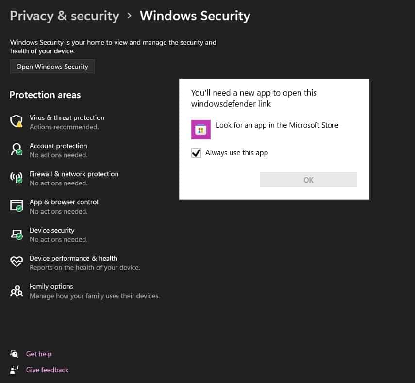 Windows  11 أمن Windows