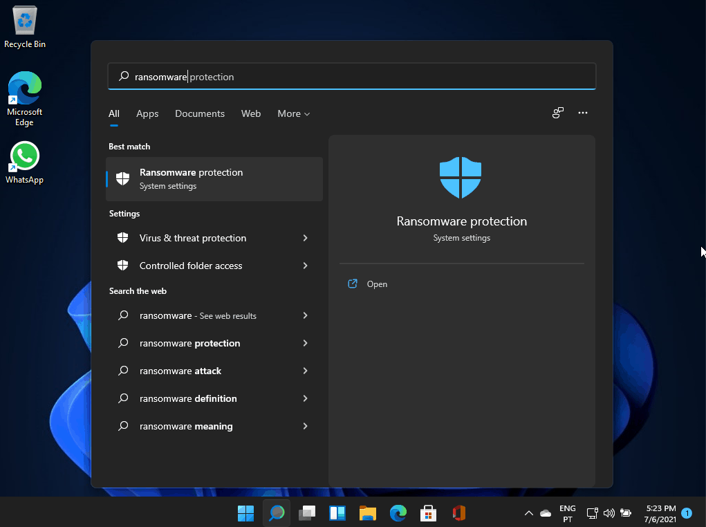 Windows  11 أمن Windows