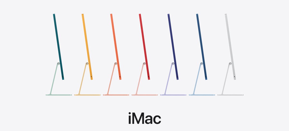 Novo iMac com chip Apple M1 tem design mais fino e diversas opções de cores