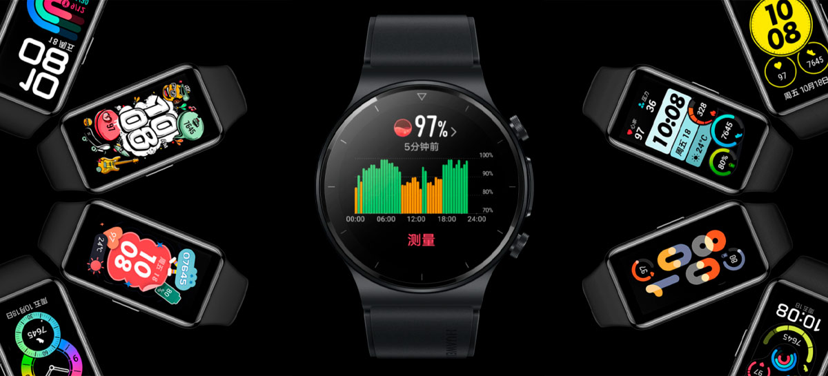 أعلنت شركة Huawei عن أجهزة جديدة قابلة للارتداء: ساعة Watch GT 2 Pro ECG وسوار Band 6 Pro 1