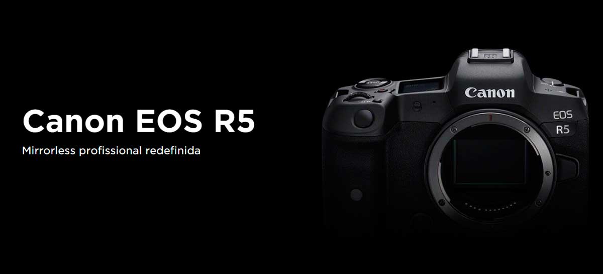 Canon anuncia câmera EOS R5 com 45MP, suporte a 8K e mais