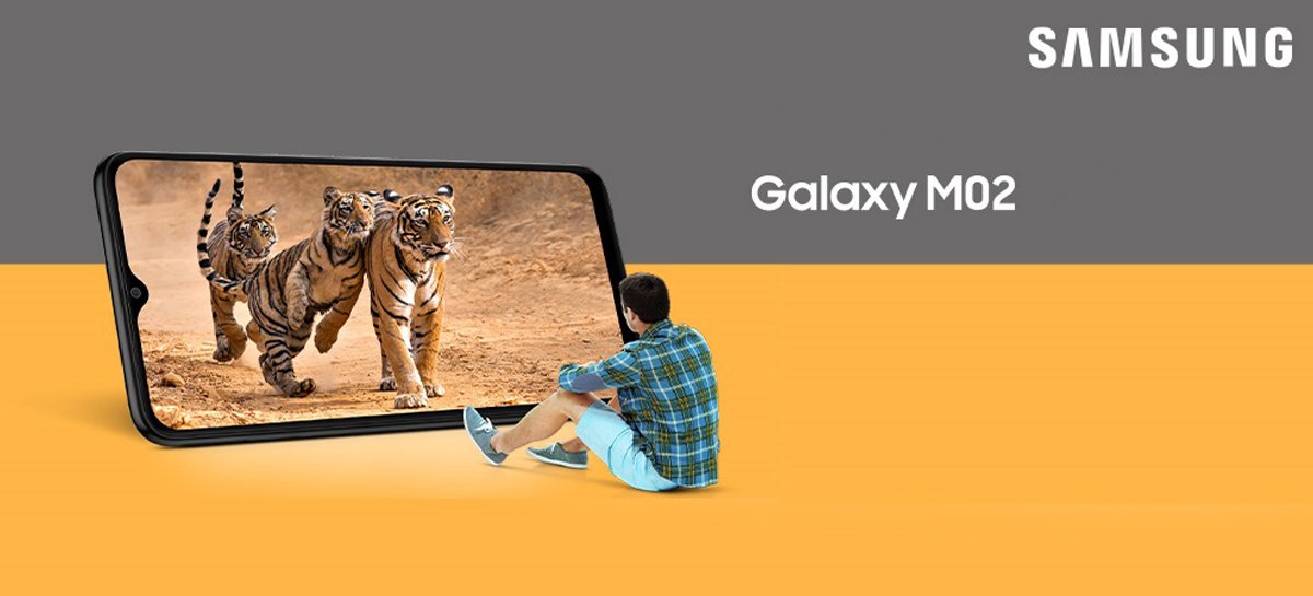 Samsung lança Galaxy M02 com tela de 6,5 polegadas e bateria de 5.000mAh