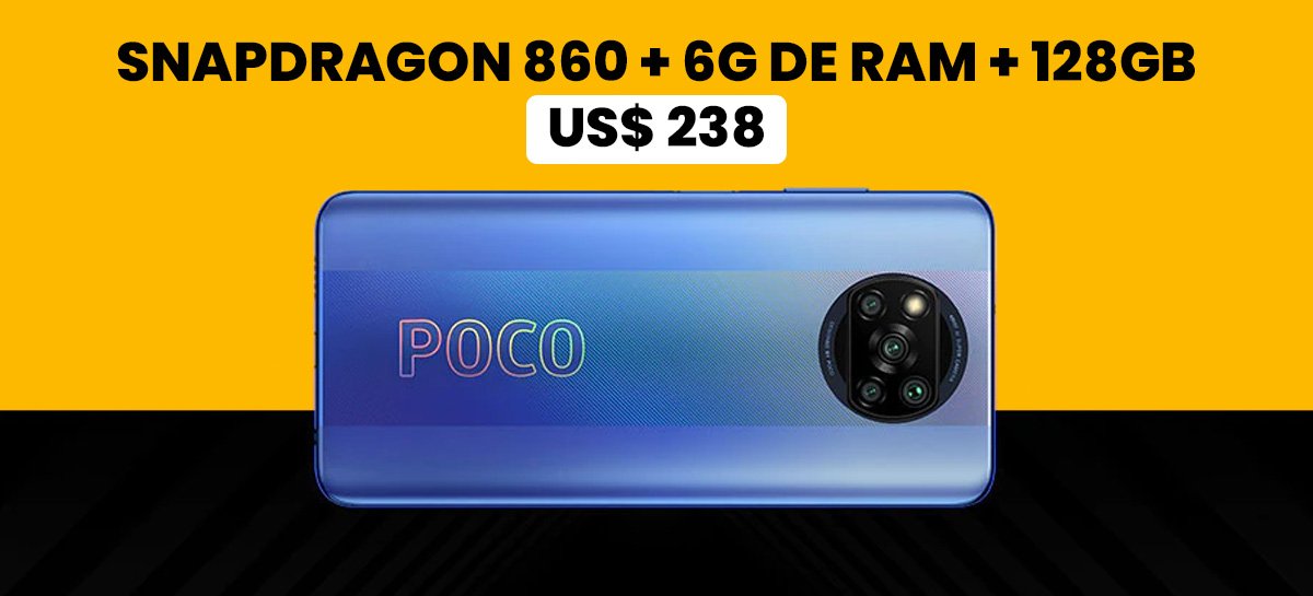 PROMOÇÃO: POCO X3 Pro de alto desempenho com Snapdragon 860 por menos de R$ 1255