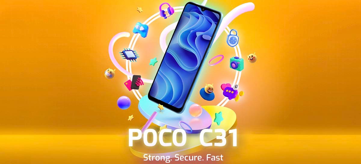 Smartphone POCO C31 é oficial: bateria de 5.000 mAh e preço acessível